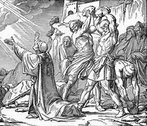 Stephen's martyrdom - Saul of Tarsus attending
 