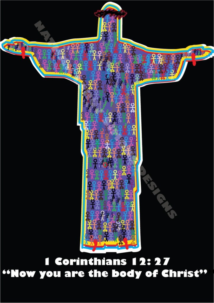 The Church is depicted as the body of Christ